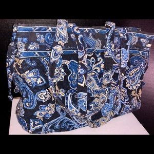 Vera Bradley multi use blue paisley bag